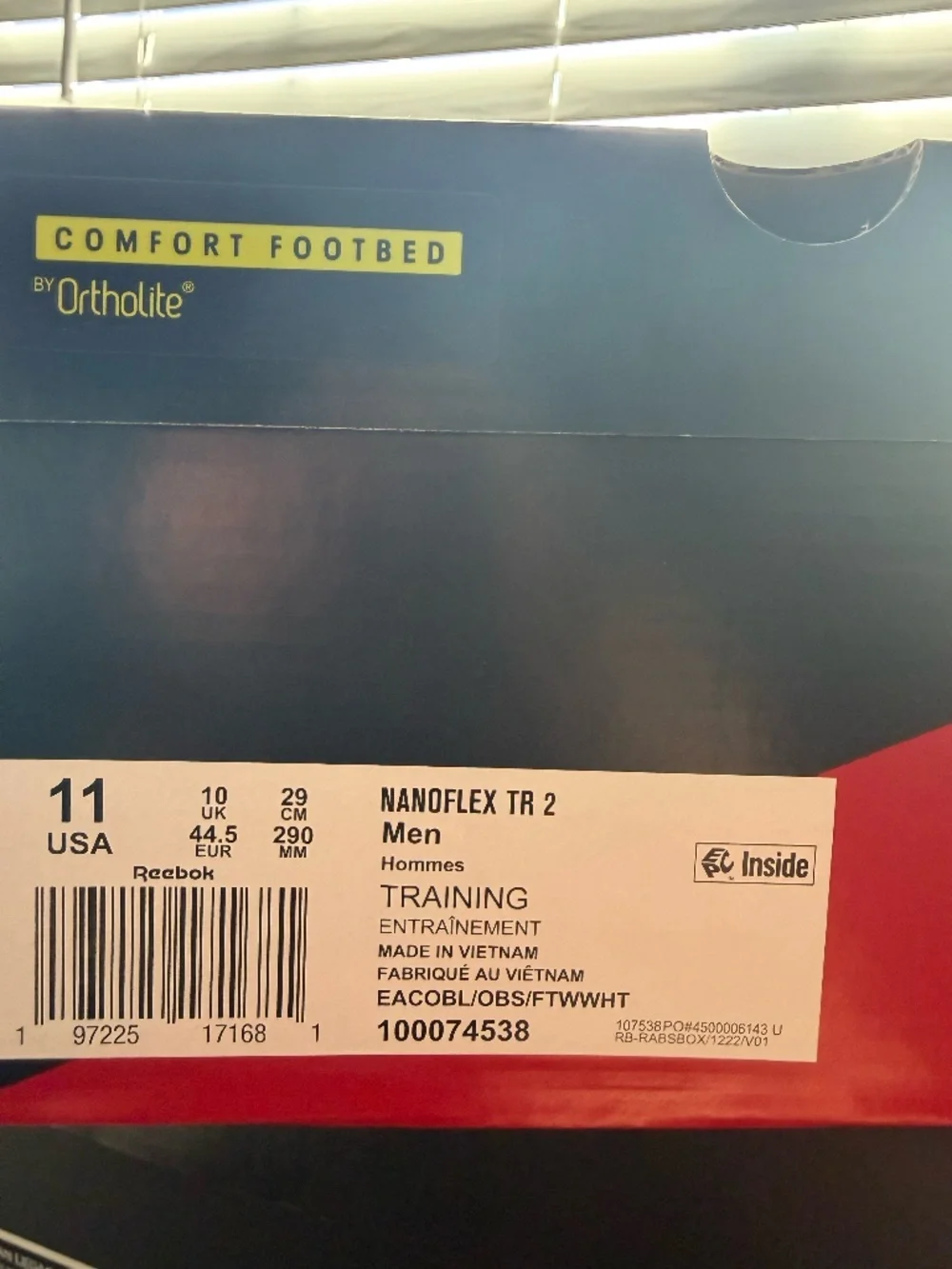 Reebok | Men's Nanoflex TR 2.0 Training Shoes, Blue, USA Size 11 , UK 10 NWT - Picture 3 of 7